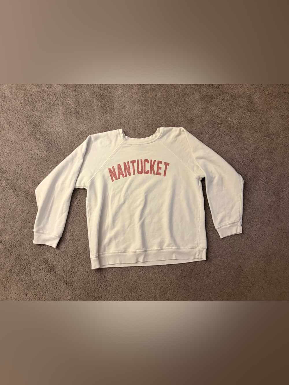 White Sweatshirt with Res Nantucket Arch Logo